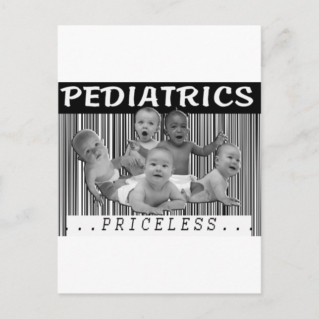 PEDIATRICS - PRICELESS BARCODE POSTCARD (Front)