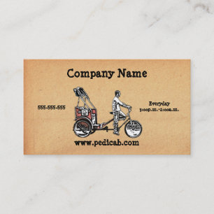 Pedicab Vintage Paper Business Card
