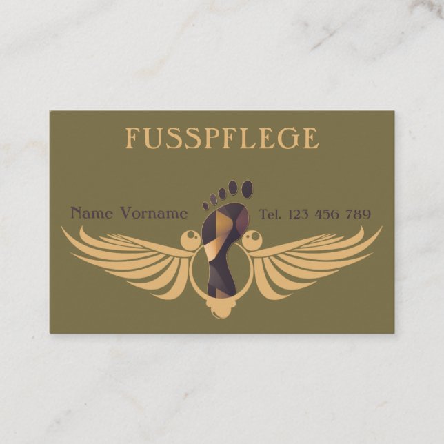 pedicure business card (Front)