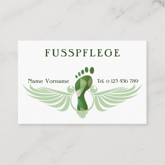 pedicure business card (Front)
