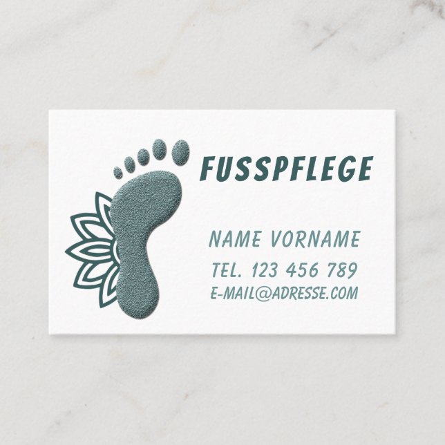 pedicure business card (Front)