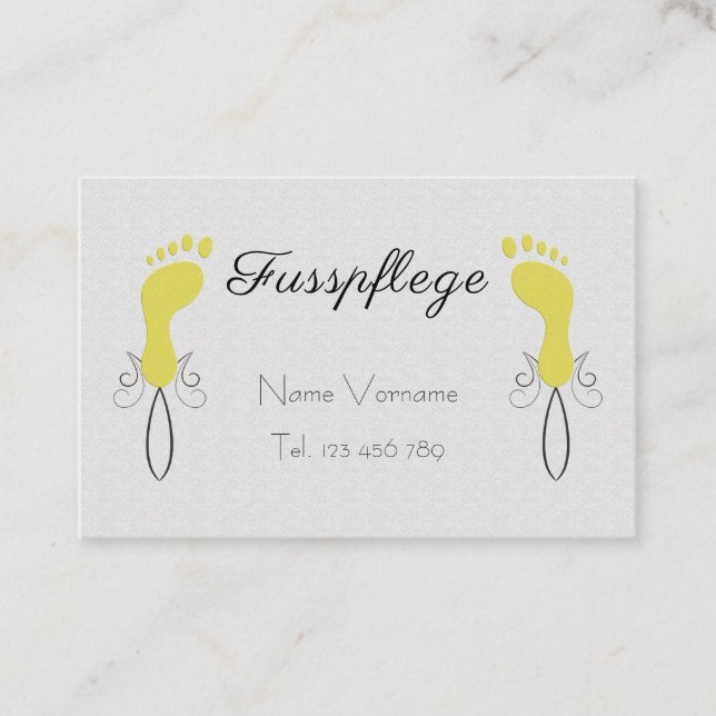 pedicure business card (Front)