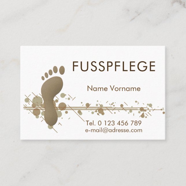 pedicure business card (Front)