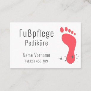 pedicure business card