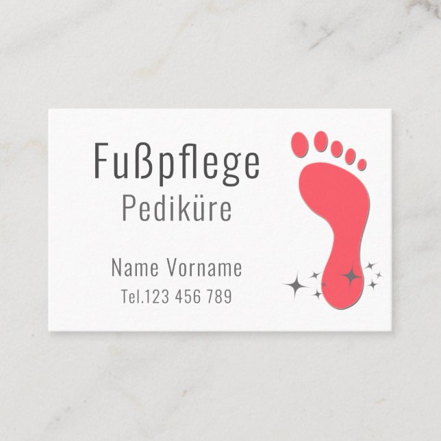 pedicure business card (Front)