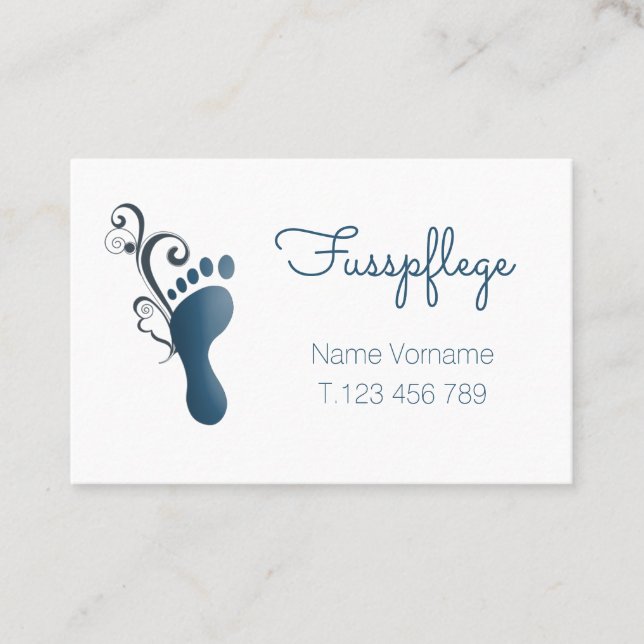 pedicure business card (Front)