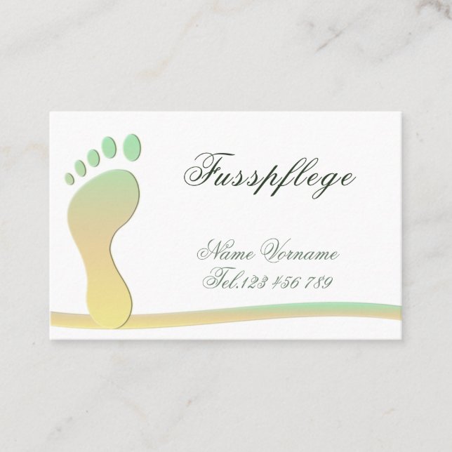 pedicure business card (Front)