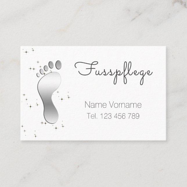 pedicure business card (Front)