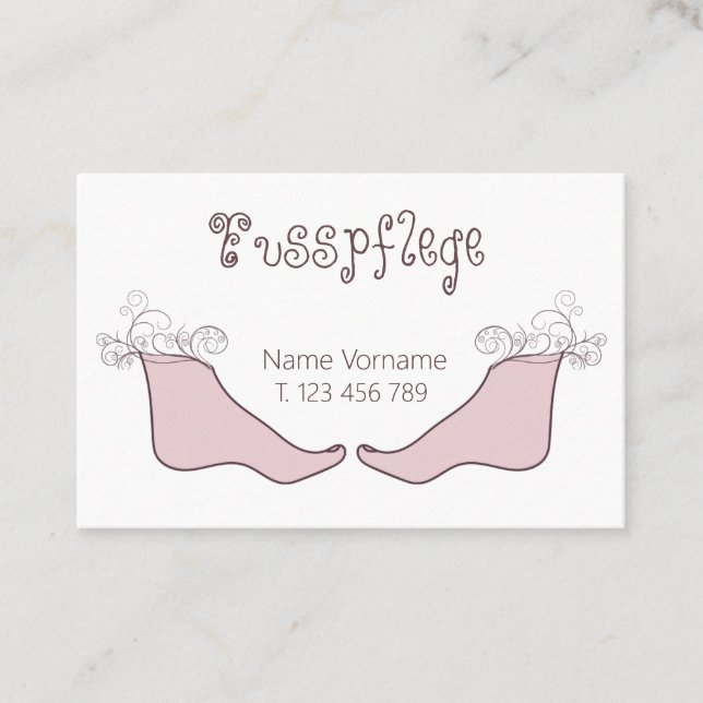 pedicure business card (Front)