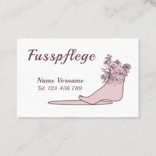 pedicure business card