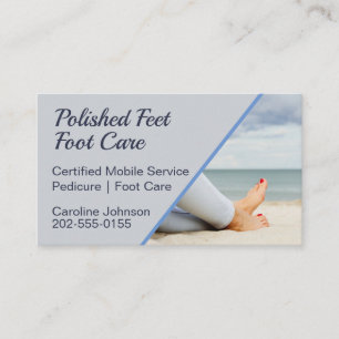 Pedicure Foot Care Beach Feet Business Card