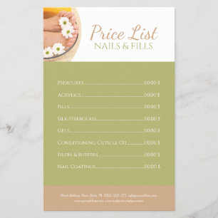 Pedicure Nail Pedicurist Feet Spa Camomile Flyer