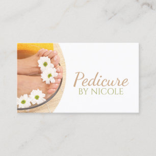 Pedicure Nail Peducurist Feet Spa Camomile Business Card