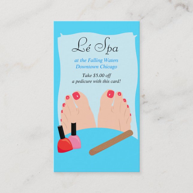 PEDICURE NAIL SALON BUSINESS CARDS (Front)
