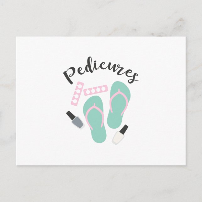 Pedicure Nail Salon Flip Flops Postcard (Front)