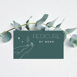 Pedicure Pretty Cute Feet Elegant Nail Polish Calm Business Card