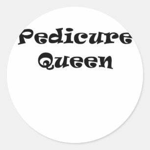Pedicure Queen Classic Round Sticker