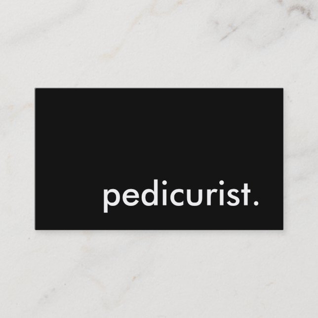 pedicurist. business card (Front)