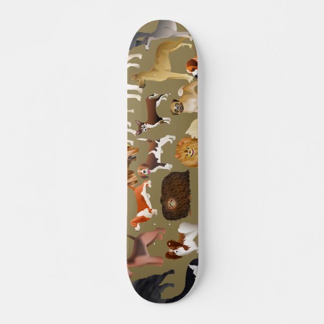 Pedigree Dog Wallpaper Skateboard (Front)