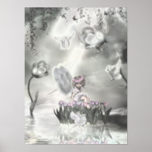 Pedistal Angel Poster