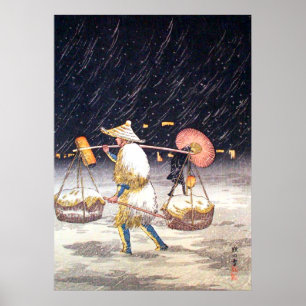 Pedler in the Snowy Night Shotei Takahashi Poster