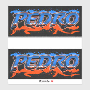 Pedro First Name Graffiti Sticker