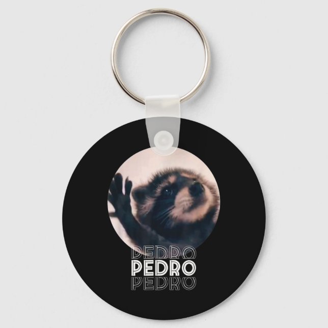 Pedro Racoon Dance Popular Internet Meme Mapache D Key Ring (Front)