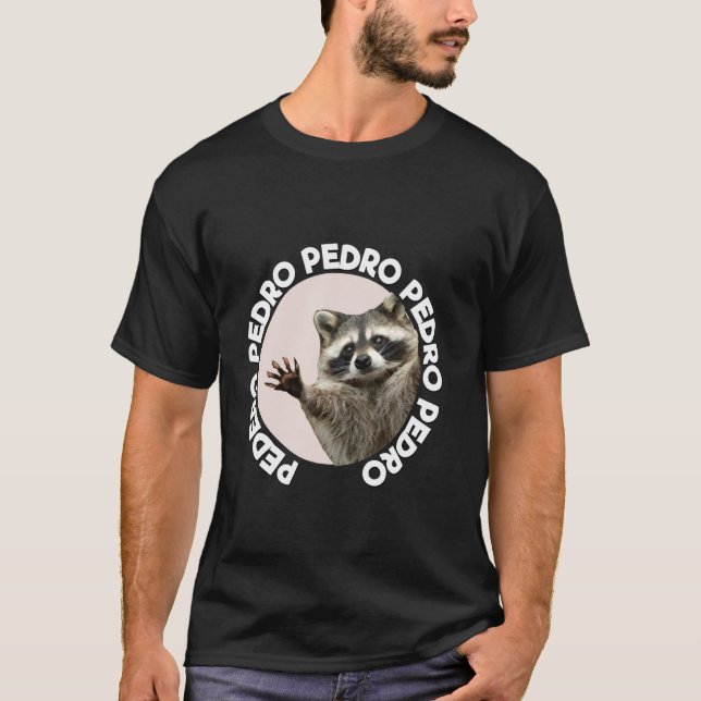 Pedro Racoon Funny Animal Cute Design Fun Dancing T-Shirt (Front)
