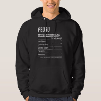 Pedro Serving Size Nutrition Label Calories Hoodie