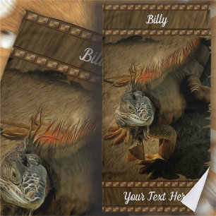 Pedro the Iguana 0768 Beach Towel