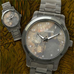 Pedro the Iguana 0768 Watch<br><div class="desc">Painting “Pedro the Iguana 0768” Collection Keep perfect time with a customisable Unisex Oversized Bracelet watch from eWatchFactory. Ready for your custom touch. A great watch for yourself or create one as a gift! Available in many more styles. Personalise on the product page or click the "Customise" button for more...</div>