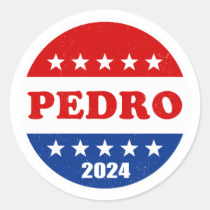 Pedro Voter Button 2024 Elections Classic Round Sticker