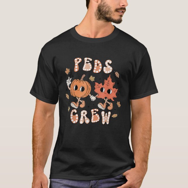 PEDS Crew Fall Paediatrics Fall Nurse Nurse Medica T-Shirt (Front)
