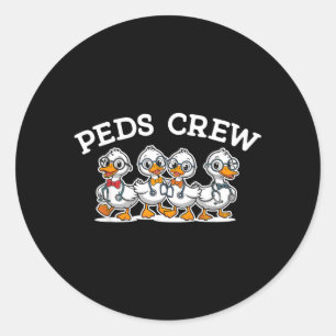 PEDS Crew Paediatrics Nurse Paediatrician RN 1 Classic Round Sticker