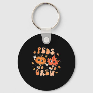 Peds Crew Pumpkin Thanksgiving Fall Pediatric Nurs Key Ring
