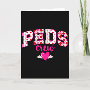 Peds Crew Valentine Pediatric Nurse Squad Valentin Card