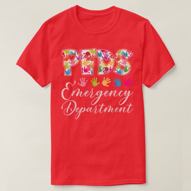 PEDS Emergency Department Paediatrics Nurse Doctor T-Shirt (Design Front)