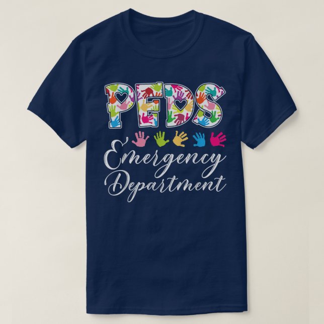 PEDS Emergency Department Pediatric Nurse Doctor  T-Shirt (Design Front)