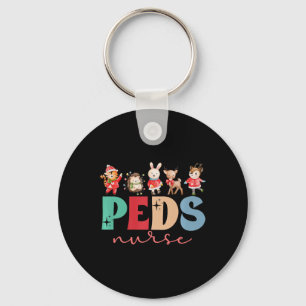 Peds Nurse Christmas Paediatrics Nurse Xmas Party Key Ring