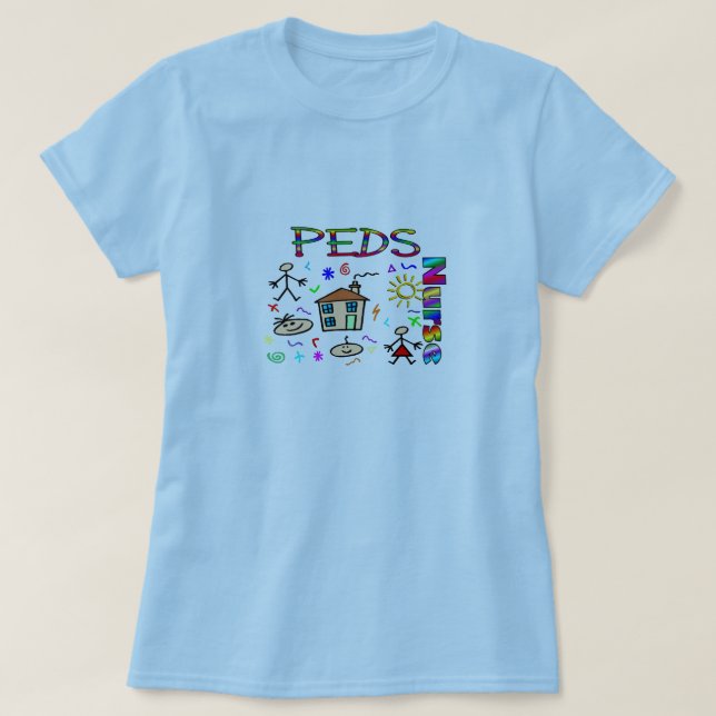 peds nurse KID DRAWING T-Shirt (Design Front)
