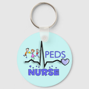 PEDS NURSE QRS Design T-Shirts & Gifts Key Ring