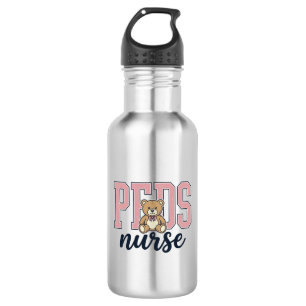 Peds Nurse Teddy Bear Vintage Shirt Design_1 532 Ml Water Bottle