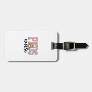 Peds Nurse Teddy Bear Vintage Shirt Design_1 Luggage Tag