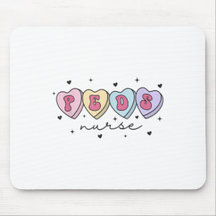 Peds Nurse Valentines Day Heart Paediatrics Nurse Mouse Mat