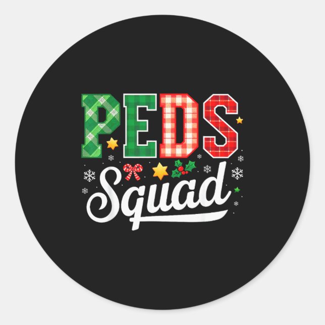 Peds Squad Pediatric Nursing Funny Pediatric Nurse Classic Round Sticker (Front)