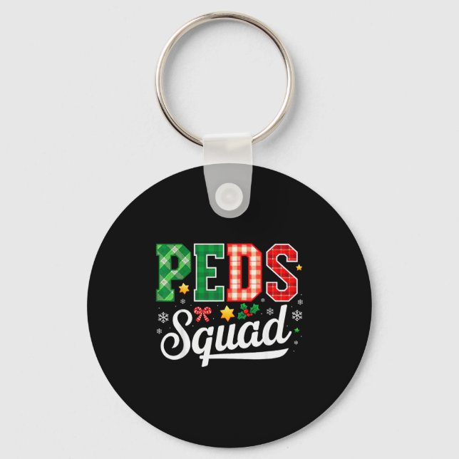 Peds Squad Pediatric Nursing Funny Pediatric Nurse Key Ring (Front)