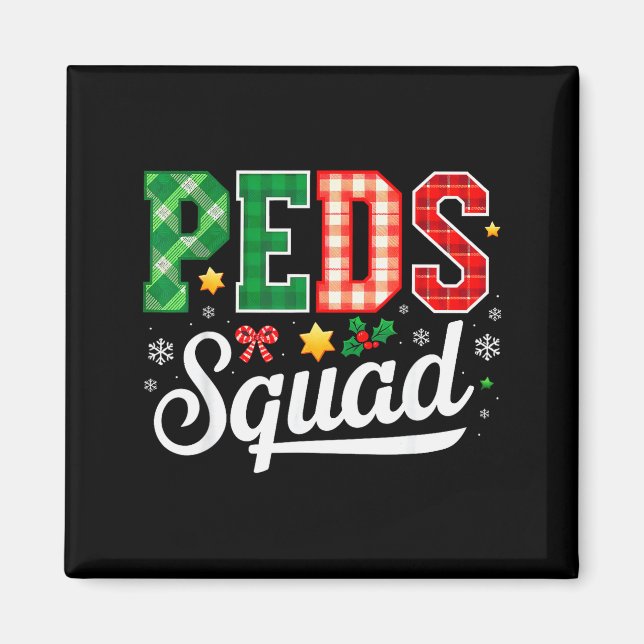 Peds Squad Pediatric Nursing Funny Pediatric Nurse Magnet (Front)