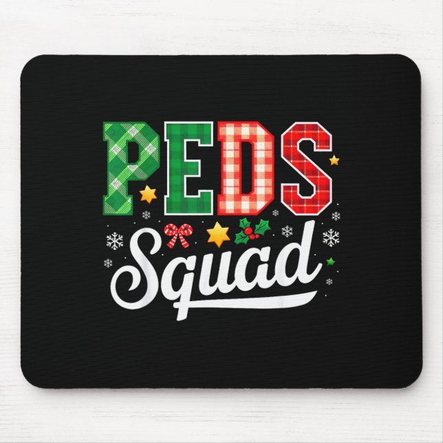 Peds Squad Pediatric Nursing Funny Pediatric Nurse Mouse Mat (Front)