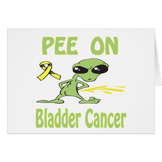 Pee On Bladder Cancer Card (Front Horizontal)