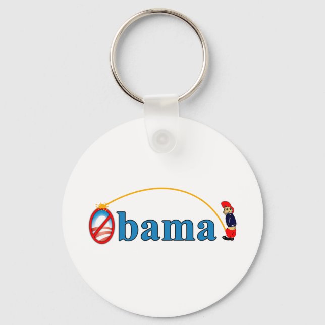 Pee on Obama Key Ring (Front)